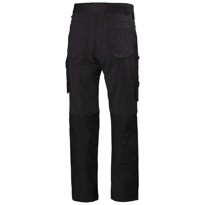 Helly Hansen Oxford 4X HH Connect Lightweight Stretch Work Pants Black Back#colour_black