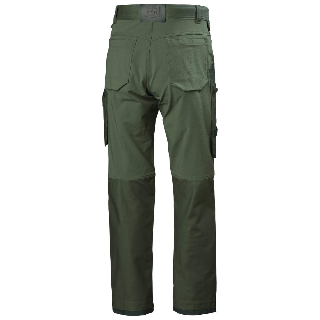 Helly Hansen Oxford 4X HH Connect Lightweight Stretch Work Pants Spruce/Darkest Spruce Back#colour_spruce-darkest-spruce