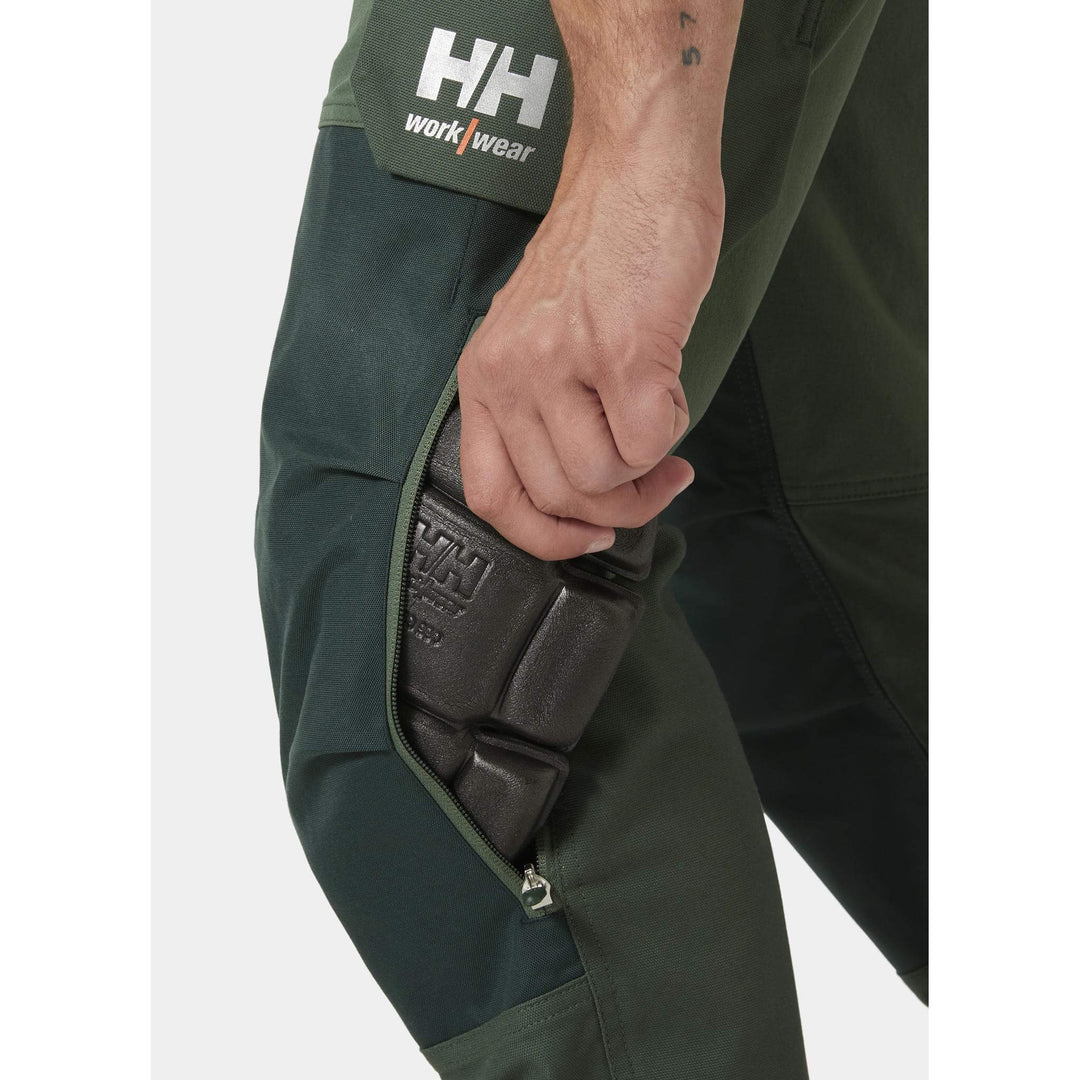 Helly Hansen Oxford 4X HH Connect Lightweight Stretch Work Pants Spruce/Darkest Spruce Feature 2#colour_spruce-darkest-spruce