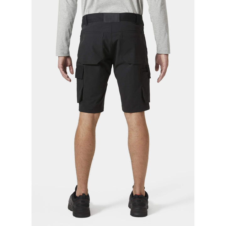 Helly Hansen Oxford 4X Lightweight 4-Way-Stretch Cargo Shorts Black OnBody 2#colour_black