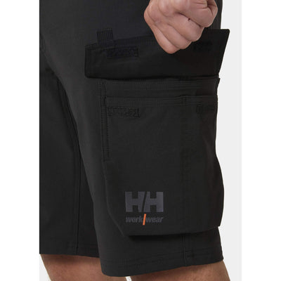 Helly Hansen Oxford 4X Lightweight 4-Way-Stretch Cargo Shorts Black Feature 2#colour_black