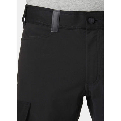 Helly Hansen Oxford 4X Lightweight 4-Way-Stretch Cargo Shorts Black Feature 3#colour_black