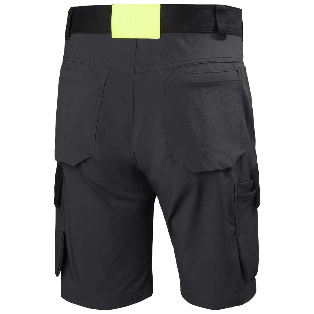 Helly Hansen Oxford 4X Lightweight 4-Way-Stretch Cargo Shorts Ebony/Black Back#colour_ebony-black