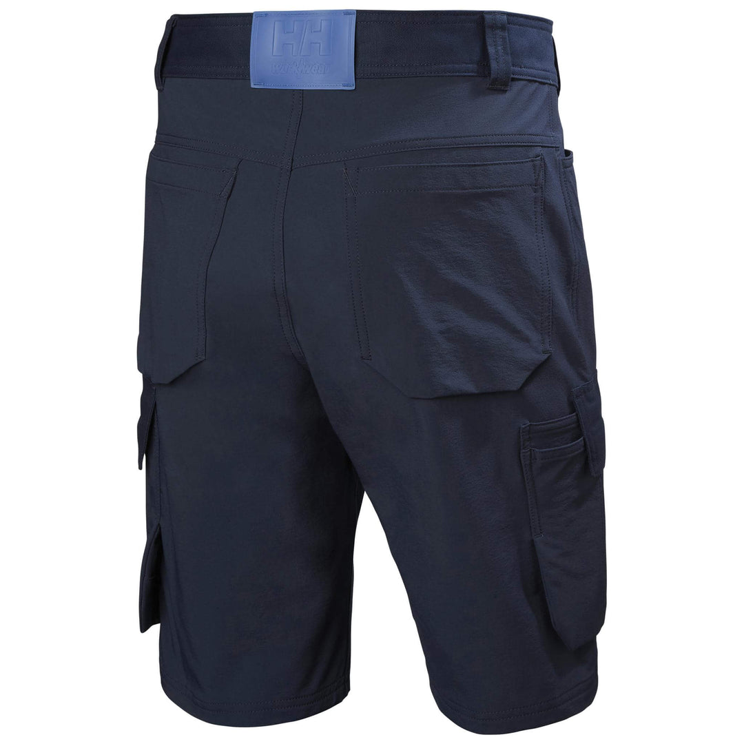 Helly Hansen Oxford 4X Lightweight 4-Way-Stretch Cargo Shorts Navy/Ebony Back#colour_navy-ebony