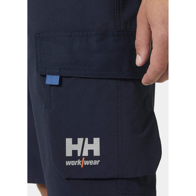 Helly Hansen Oxford 4X Lightweight 4-Way-Stretch Cargo Shorts Navy/Ebony Feature 2#colour_navy-ebony