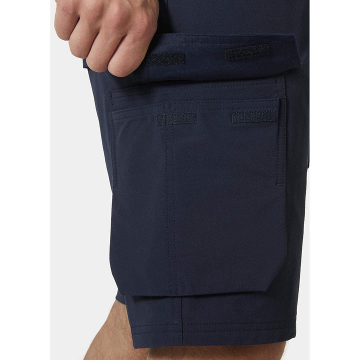 Helly Hansen Oxford 4X Lightweight 4-Way-Stretch Cargo Shorts Navy/Ebony Feature 3#colour_navy-ebony