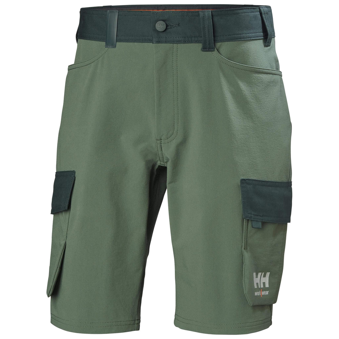 Helly Hansen Oxford 4X Lightweight 4-Way-Stretch Cargo Shorts Spruce/Darkest Spruce Front#colour_spruce-darkest-spruce