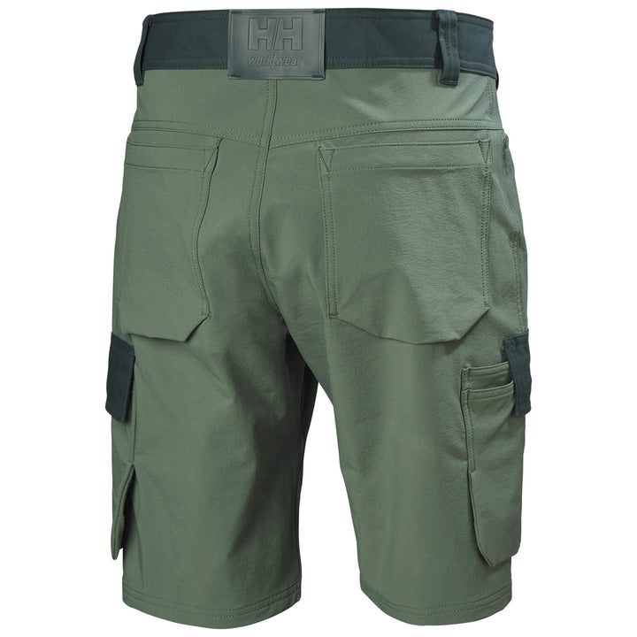 Helly Hansen Oxford 4X Lightweight 4-Way-Stretch Cargo Shorts Spruce/Darkest Spruce Back#colour_spruce-darkest-spruce