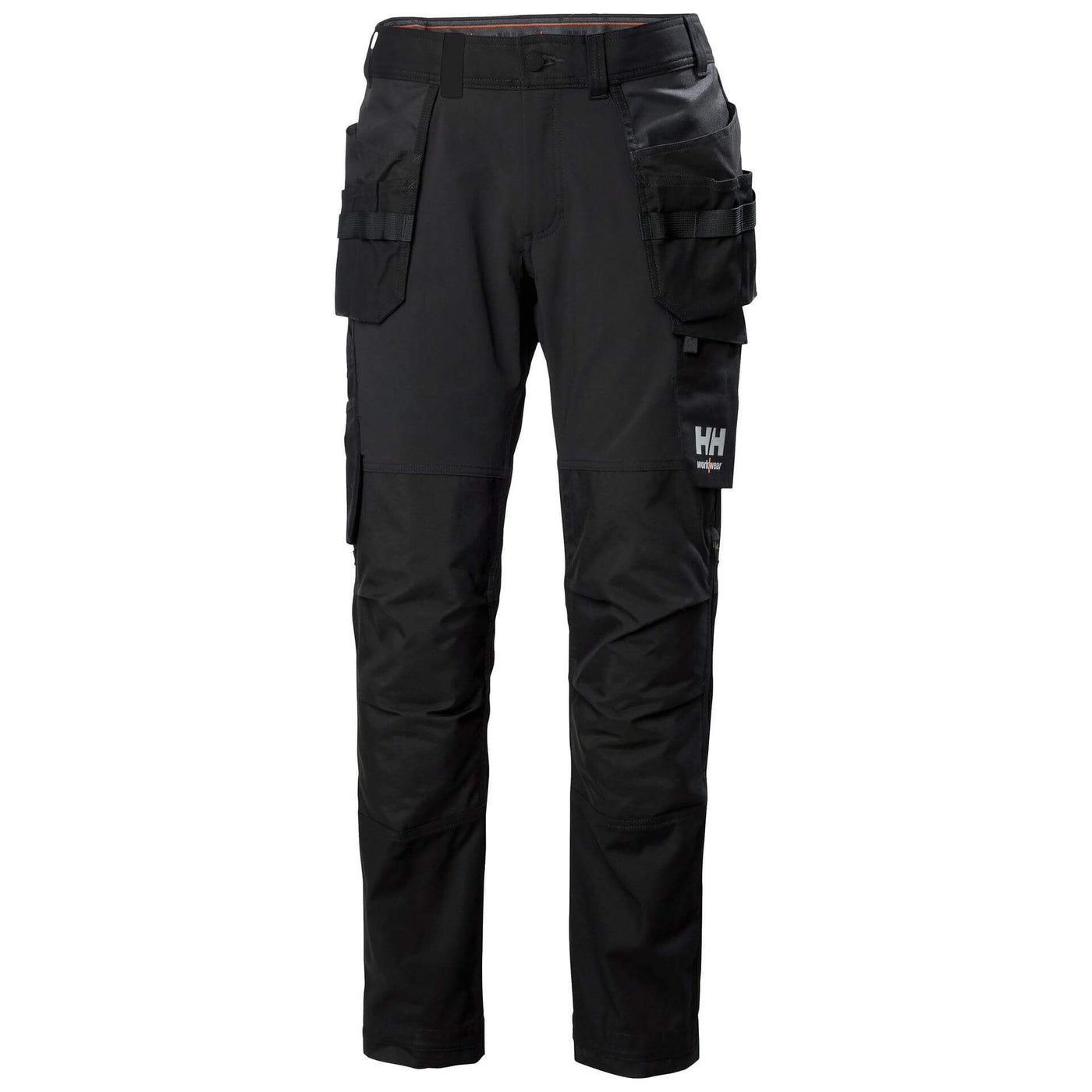 Helly Hansen Oxford 4X Stretch Construction Trousers Black 1 Front #colour_black