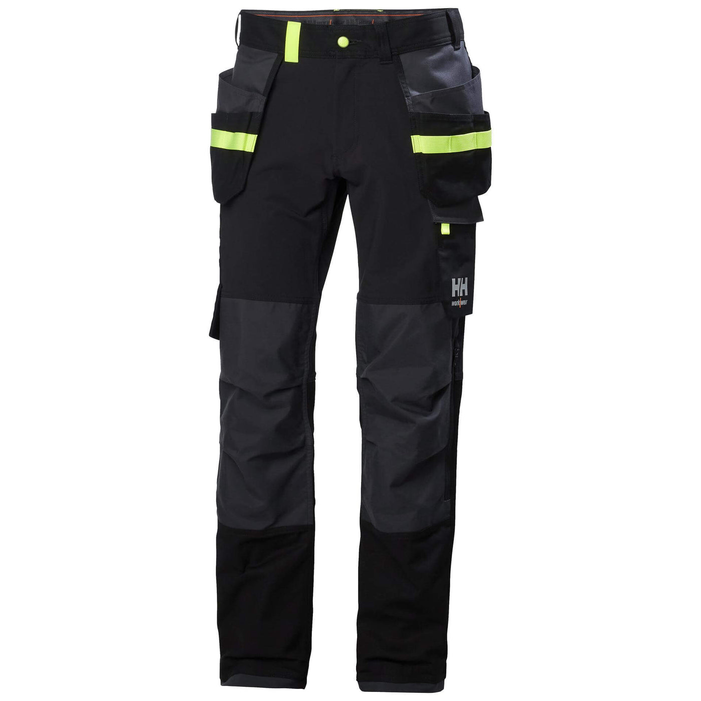 Helly Hansen Oxford 4X Stretch Construction Trousers Black/Ebony 1 Front #colour_black-ebony