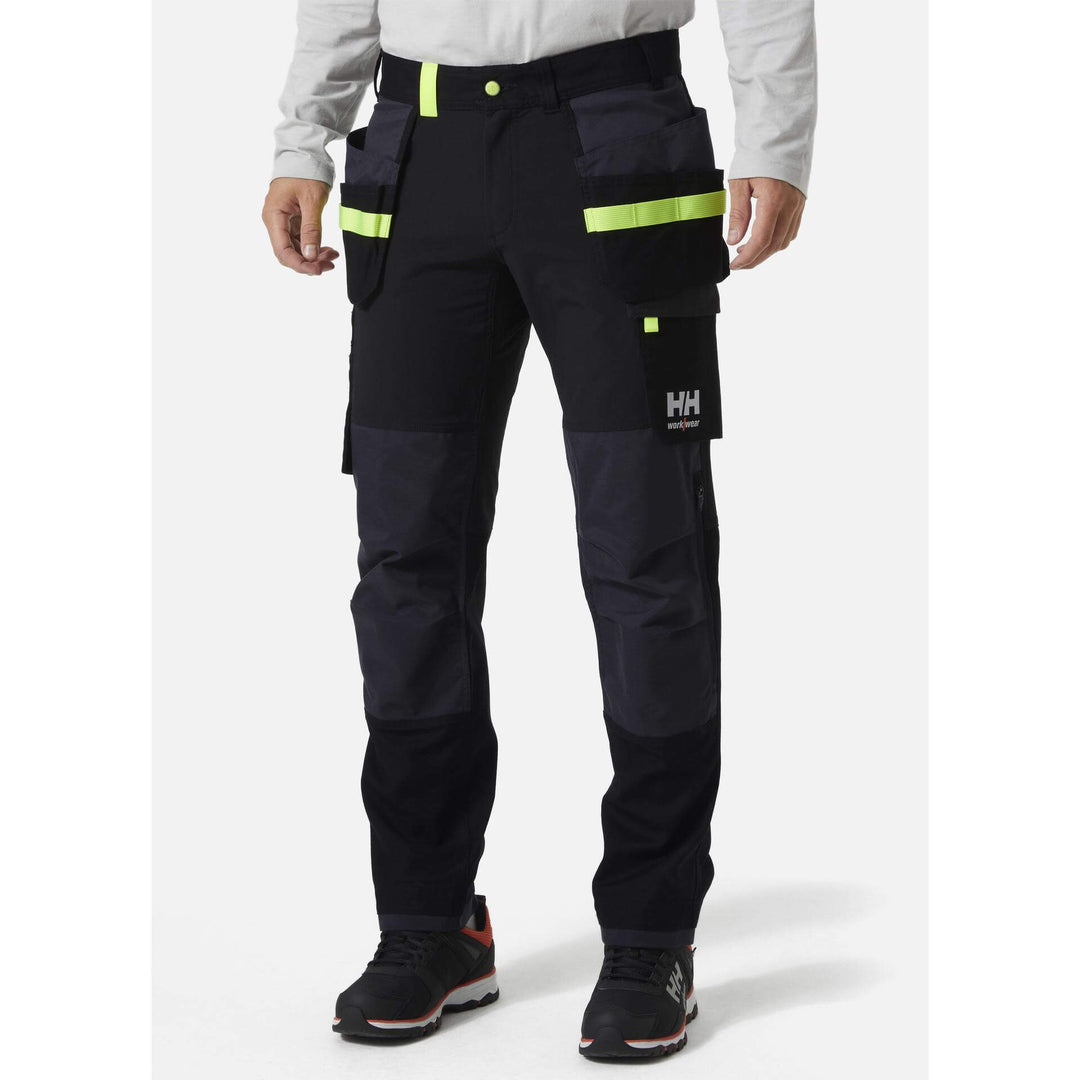 Helly Hansen Oxford 4X Stretch Construction Trousers Black/Ebony 2 Rear 