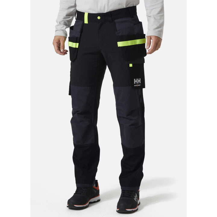 Helly Hansen Oxford 4X Stretch Construction Trousers Black/Ebony 2 Rear 