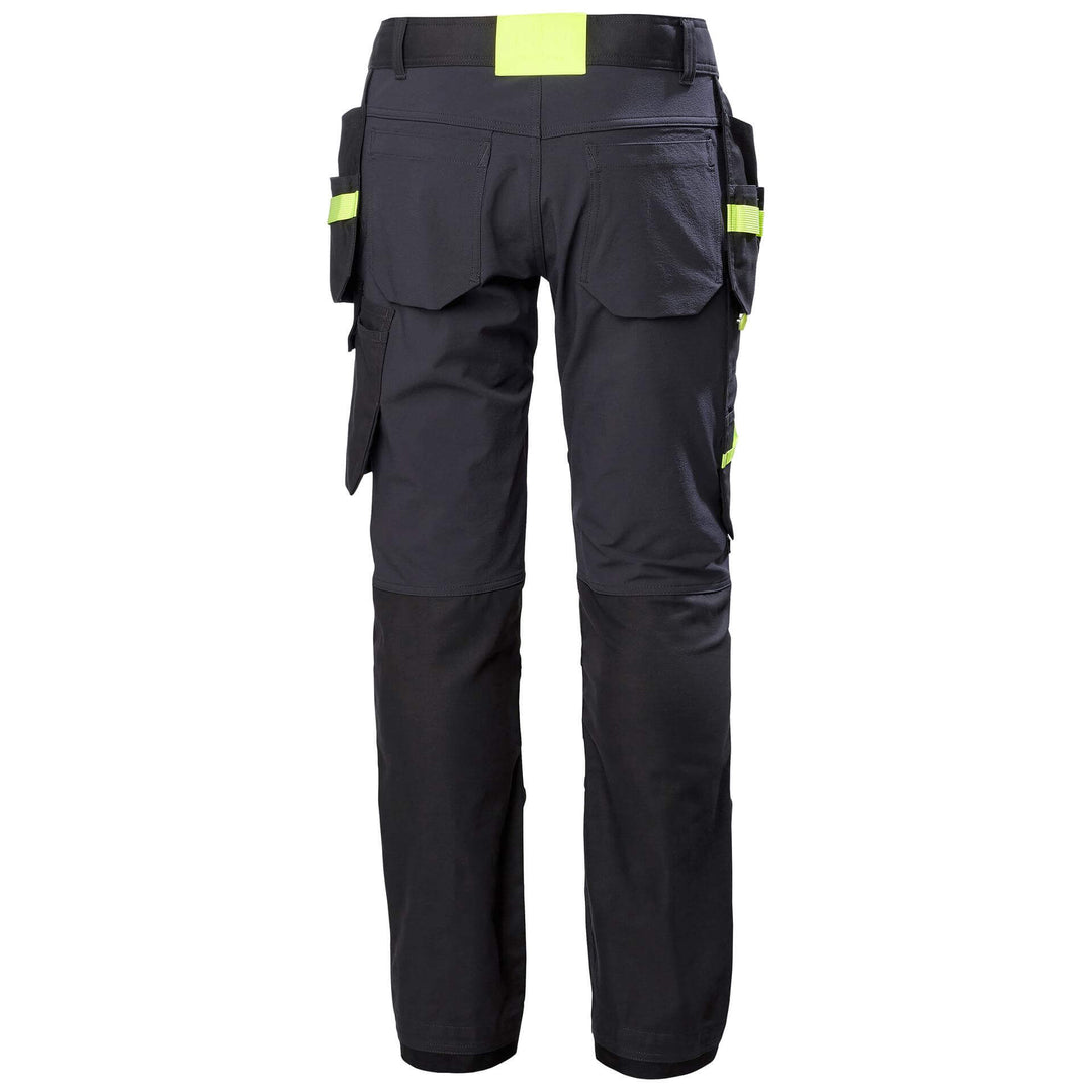 Helly Hansen Oxford 4X Stretch Construction Trousers Ebony/Black 2 Rear #colour_ebony-black