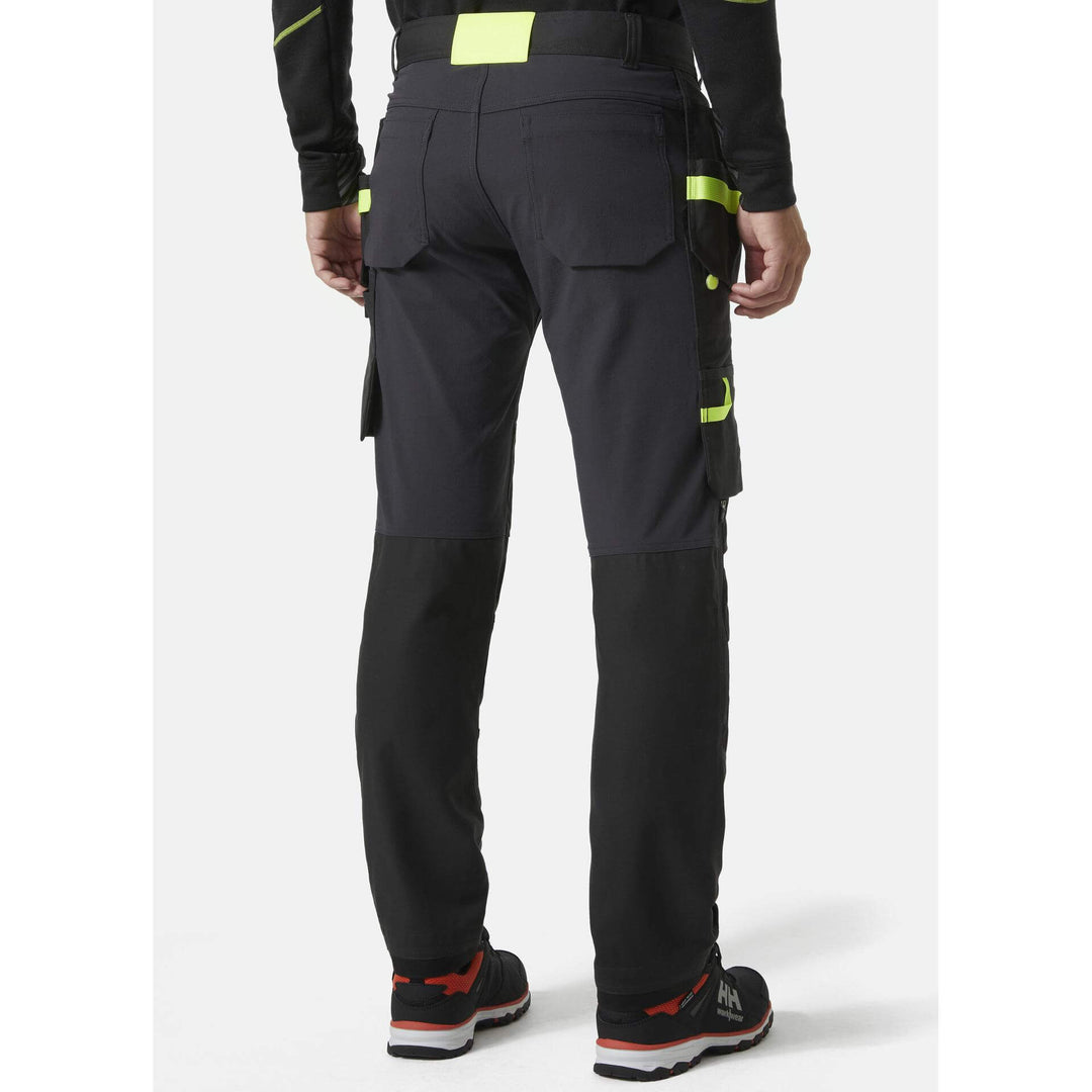 Helly Hansen Oxford 4X Stretch Construction Trousers Ebony/Black OnBody 2#colour_ebony-black