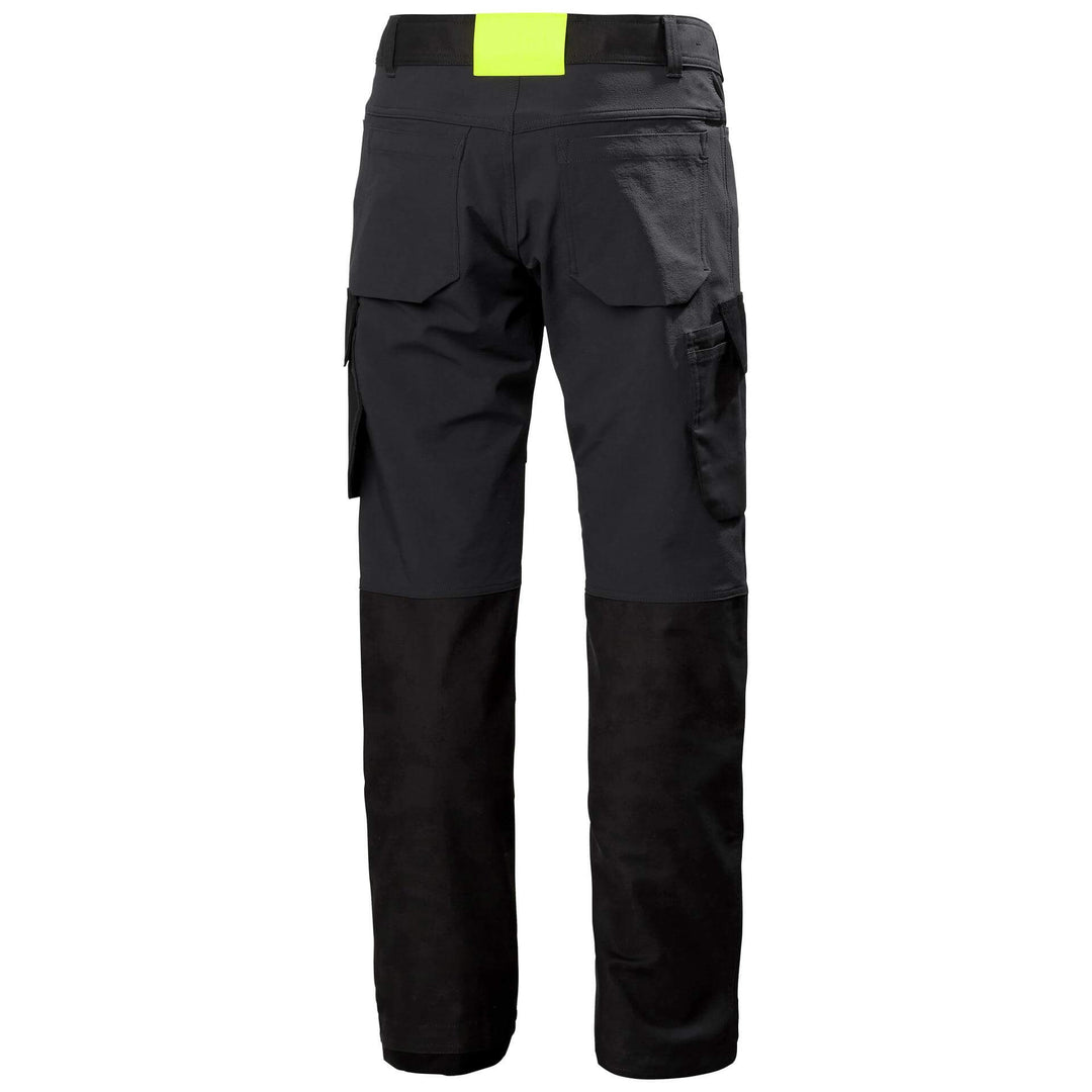 Helly Hansen Oxford 4X Stretch Service Trousers Ebony/Black 2 Rear #colour_ebony-black