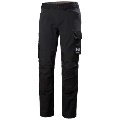 Helly Hansen Oxford 4X Stretch Work Trousers Black 1 Front #colour_black
