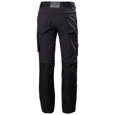 Helly Hansen Oxford 4X Stretch Work Trousers Black 2 Rear #colour_black