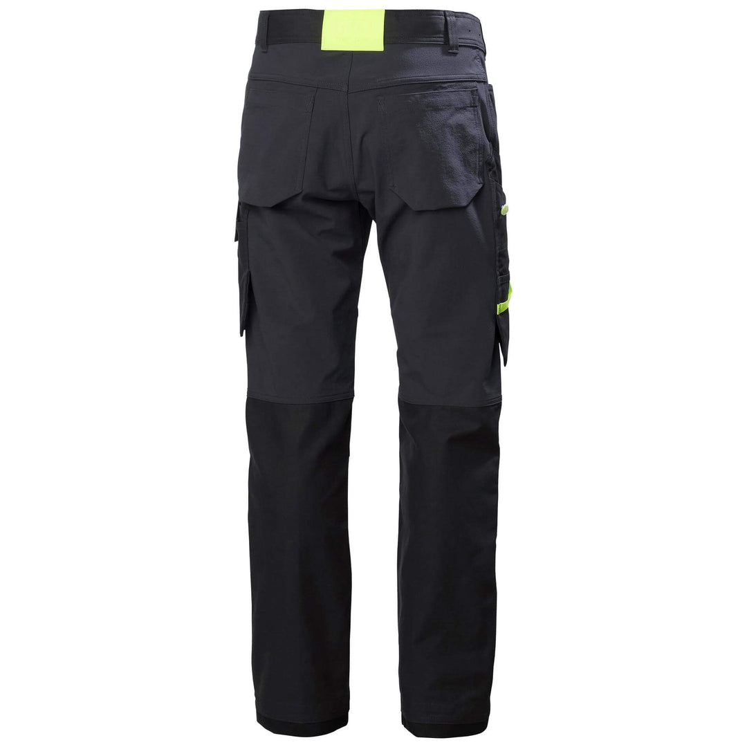 Helly Hansen Oxford 4X Stretch Work Trousers Ebony/Black 1 Front #colour_ebony-black