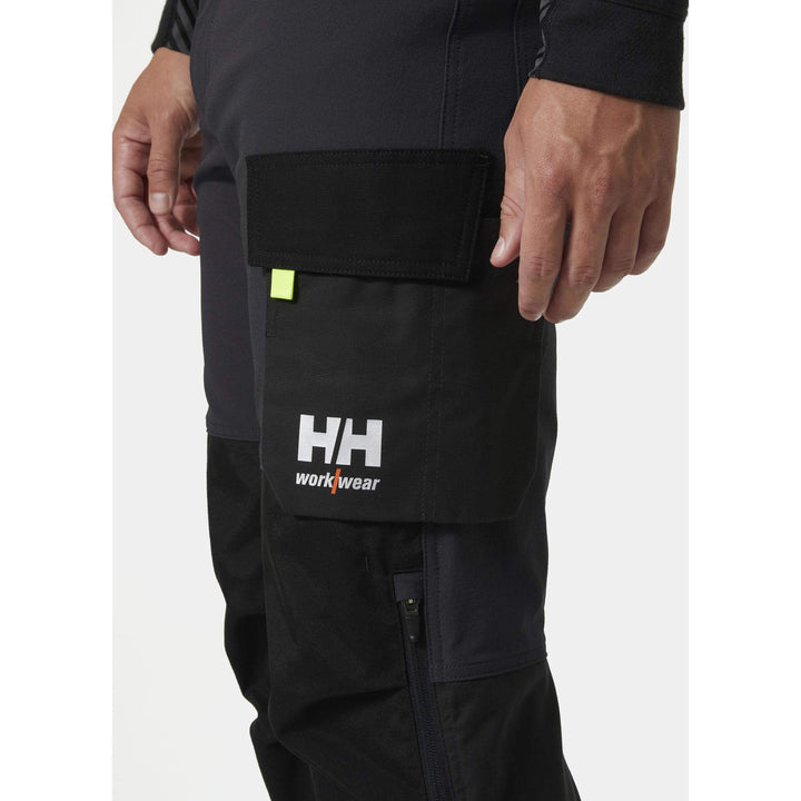 Helly Hansen Oxford 4X Stretch Work Trousers Ebony/Black Feature 2#colour_ebony-black