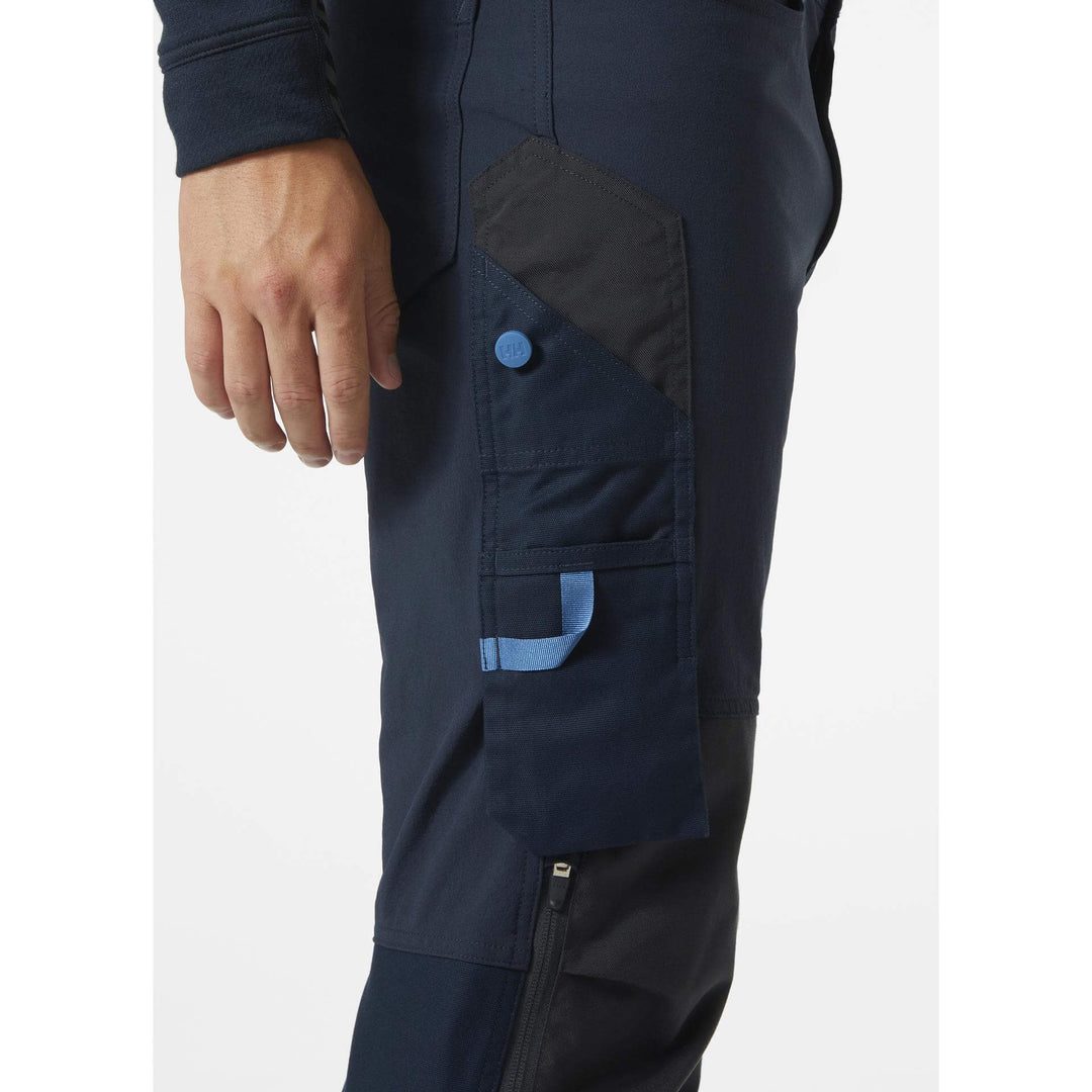 Helly Hansen Oxford 4X Stretch Work Trousers Navy/Ebony Feature 2#colour_navy-ebony