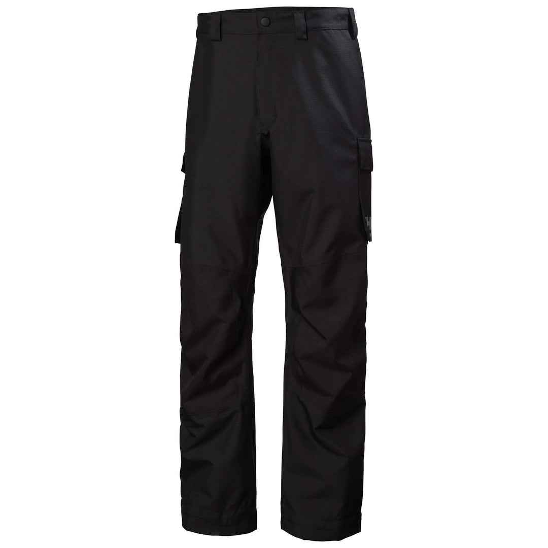 Helly Hansen Oxford Lightweight Waterproof Shell Pants Black Front#colour_black