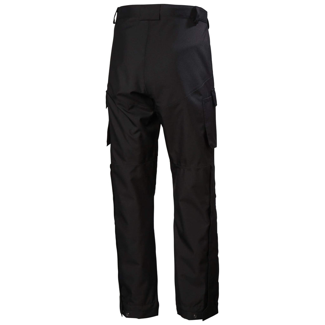 Helly Hansen Oxford Lightweight Waterproof Shell Pants Black Back#colour_black