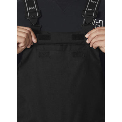 Helly Hansen Oxford Waterproof Shell Bib and Brace Pants Black Feature 2#colour_black