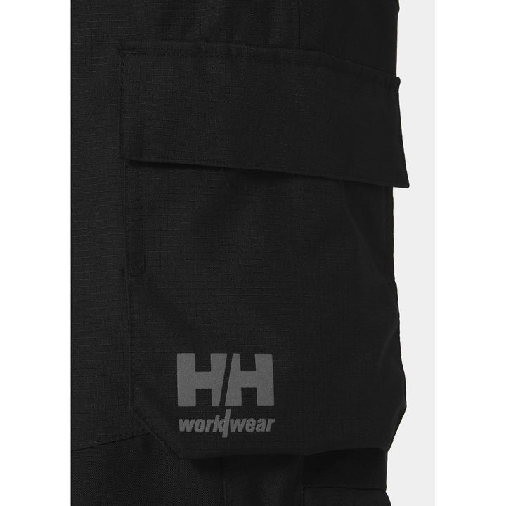 Helly Hansen Oxford Waterproof Shell Bib and Brace Pants Black Feature 3#colour_black