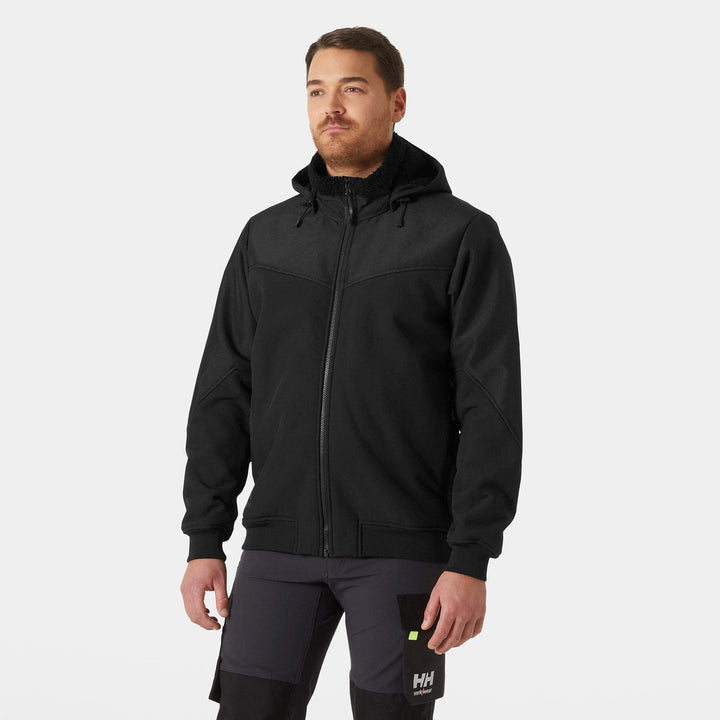 Helly Hansen Oxford Winter Softshell Jacket with Detachable Hood Black OnBody 1#colour_black