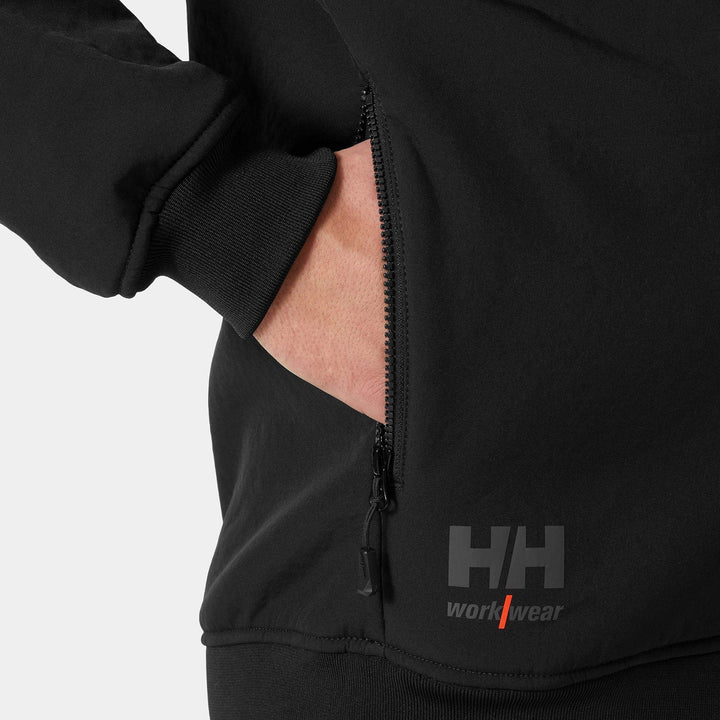 Helly Hansen Oxford Winter Softshell Jacket with Detachable Hood Black Feature 3#colour_black
