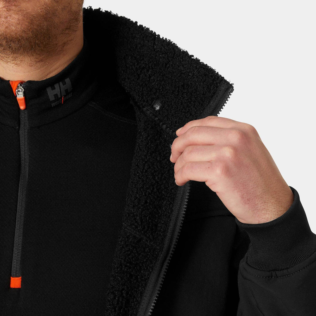 Helly Hansen Oxford Winter Softshell Jacket with Detachable Hood Black Feature 4#colour_black