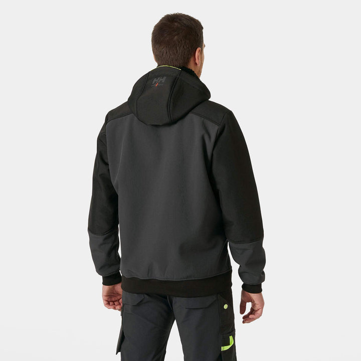 Helly Hansen Oxford Winter Softshell Jacket with Detachable Hood Black/Ebony OnBody 2#colour_black-ebony