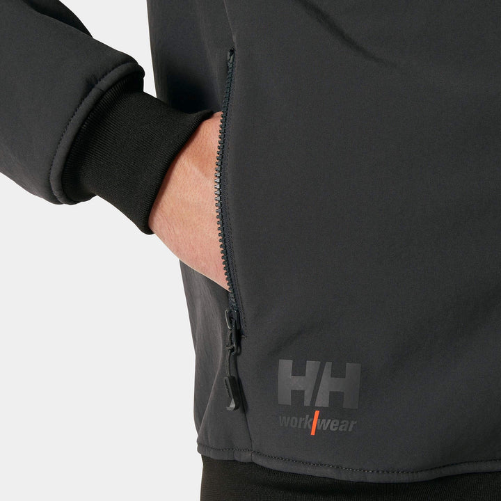Helly Hansen Oxford Winter Softshell Jacket with Detachable Hood Black/Ebony Feature 4#colour_black-ebony