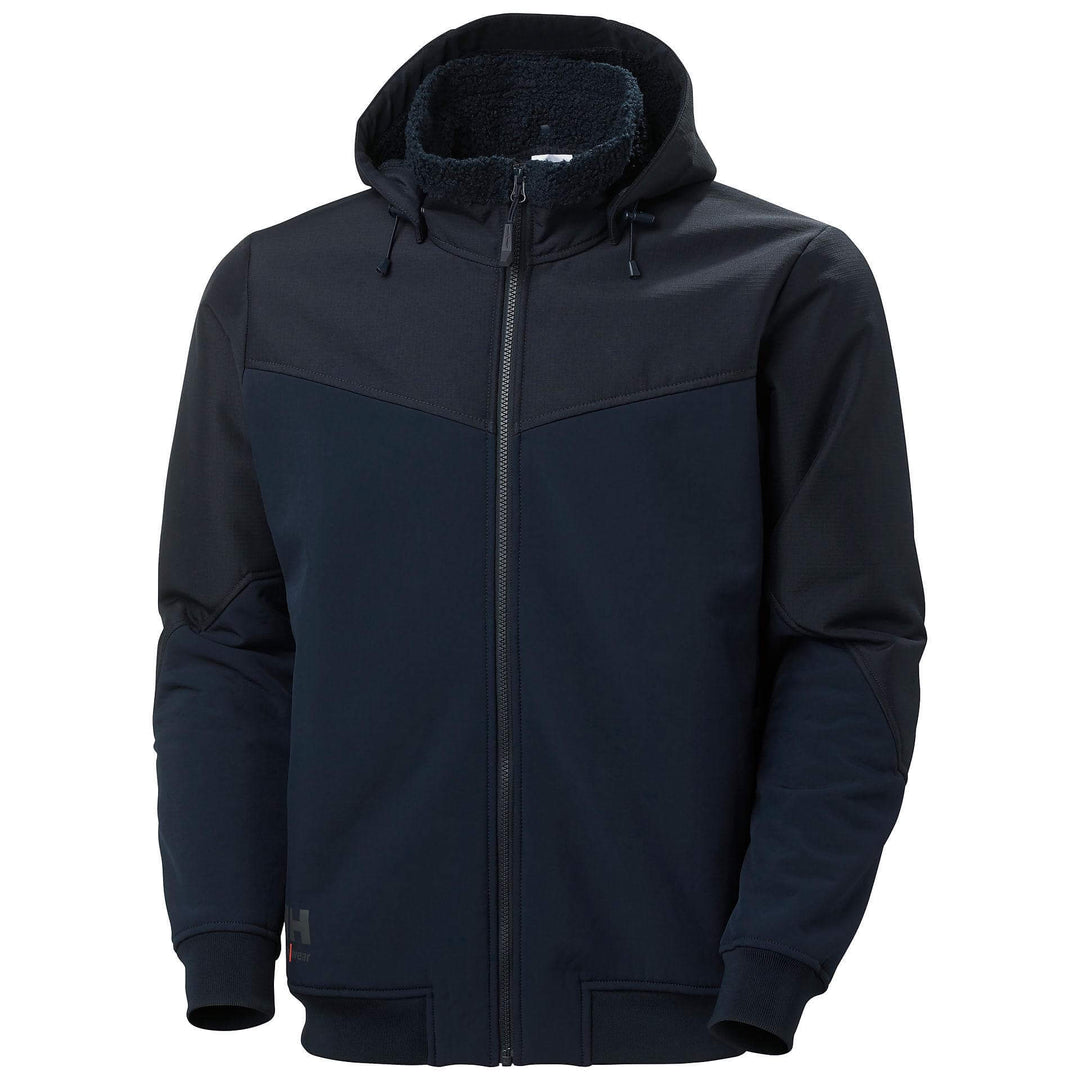 Helly Hansen Oxford Winter Softshell Jacket with Detachable Hood Navy Front#colour_navy