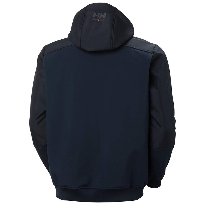 Helly Hansen Oxford Winter Softshell Jacket with Detachable Hood Navy Back#colour_navy