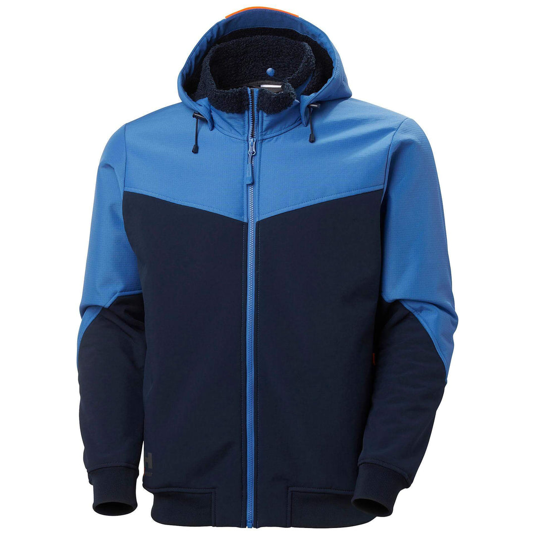 Helly Hansen Oxford Winter Softshell Jacket with Detachable Hood Navy/Stone Blue Front#colour_navy-stone-blue