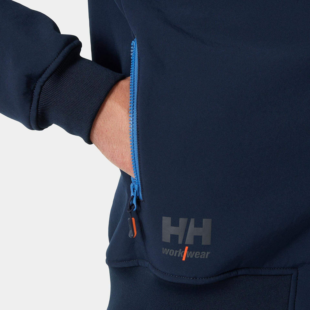 Helly Hansen Oxford Winter Softshell Jacket with Detachable Hood Navy/Stone Blue Feature 2#colour_navy-stone-blue