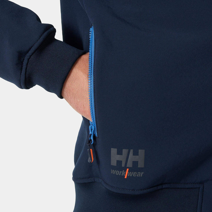 Helly Hansen Oxford Winter Softshell Jacket with Detachable Hood Navy/Stone Blue Feature 2#colour_navy-stone-blue