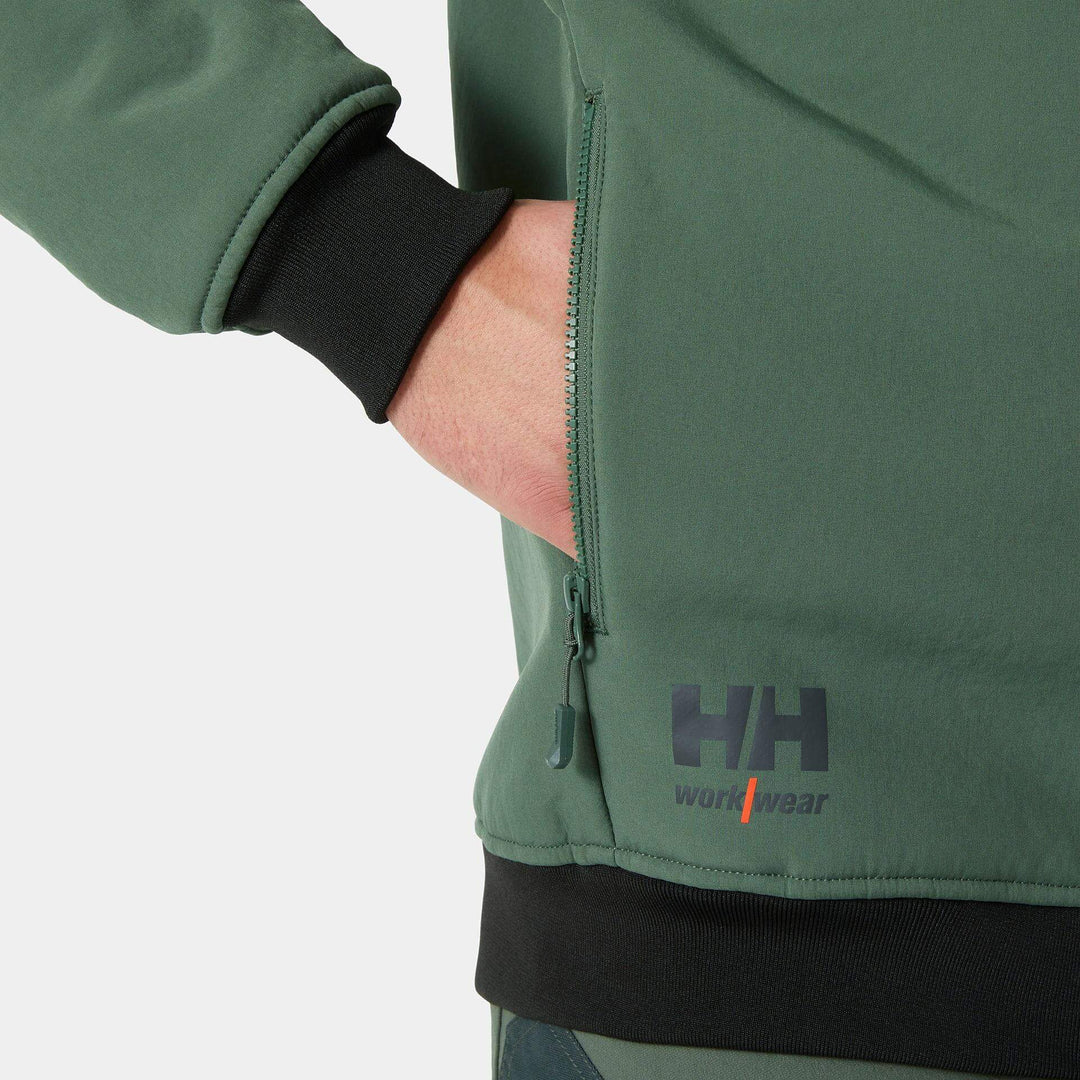 Helly Hansen Oxford Winter Softshell Jacket with Detachable Hood Spruce/Darkest Spruce Feature 2#colour_spruce-darkest-spruce