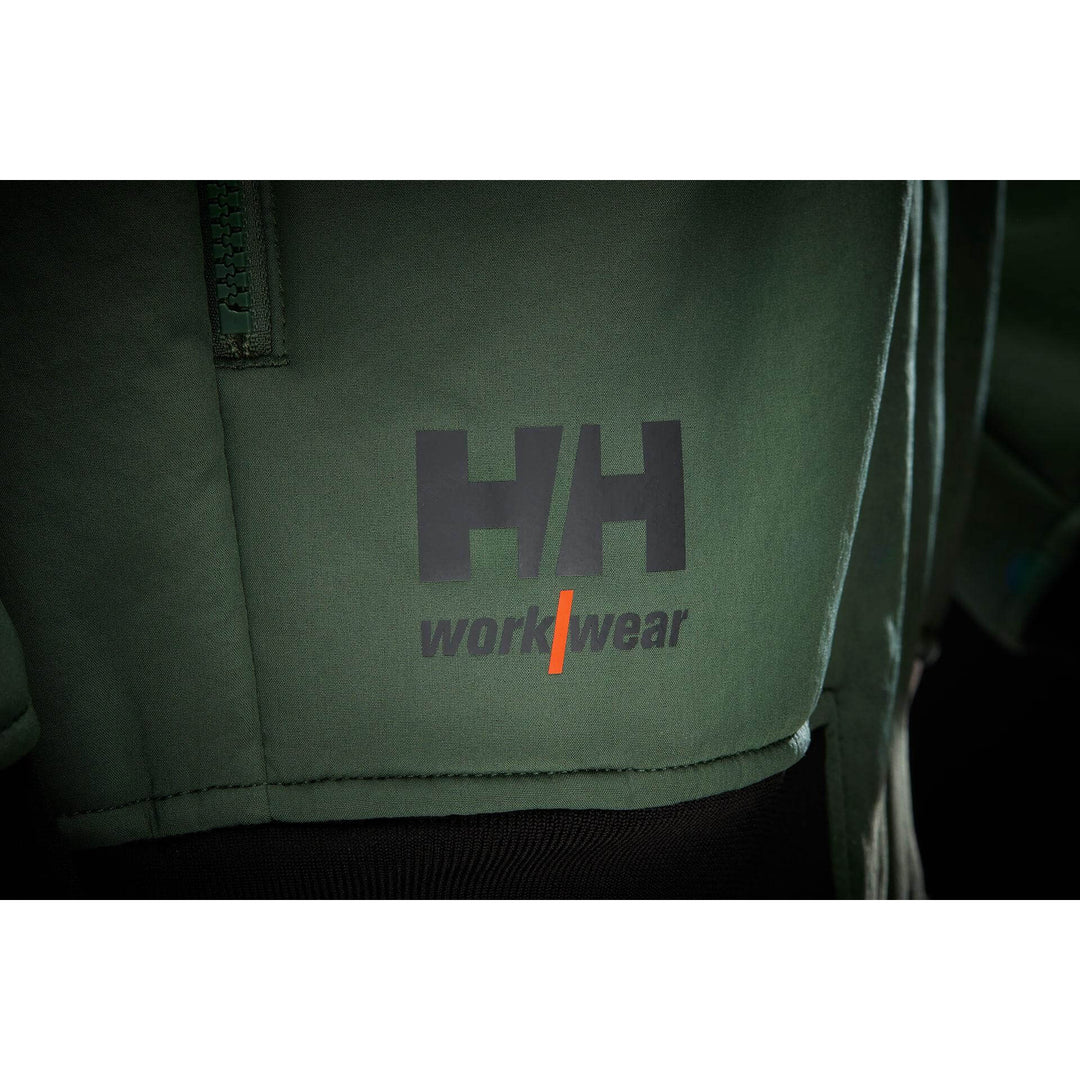 Helly Hansen Oxford Winter Softshell Jacket with Detachable Hood Spruce/Darkest Spruce Detail 2#colour_spruce-darkest-spruce