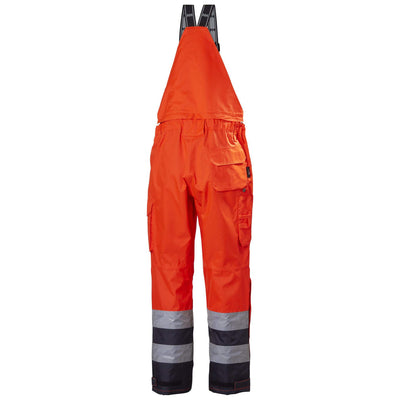 Helly Hansen Potsdam Hi Vis Waterproof Pants Hi-Vis Orange/Navy Back#colour_hi-vis-orange-navy