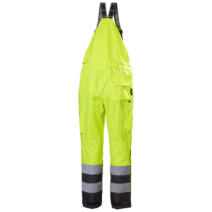 Helly Hansen Potsdam Hi Vis Waterproof Pants Yellow/Charcoal Back#colour_yellow-charcoal