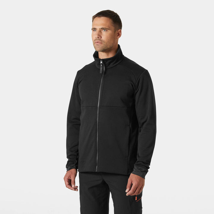 Helly Hansen Tech Midlayer Fleece Black OnBody 1#colour_black