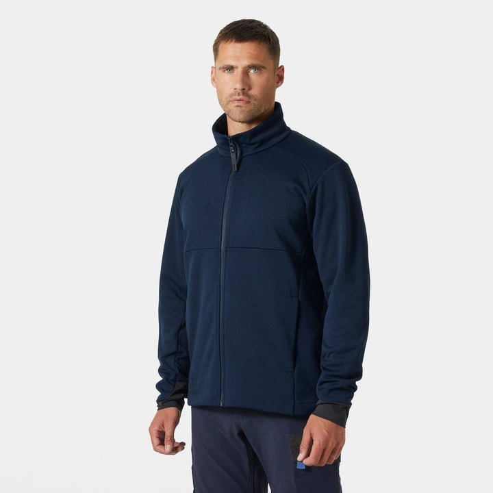 Helly Hansen Tech Midlayer Fleece Navy OnBody 1#colour_navy