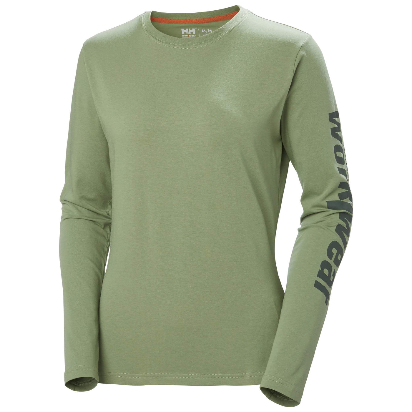 Helly Hansen W Womens HH Logo Longsleeve Shirt Jade Front#colour_jade