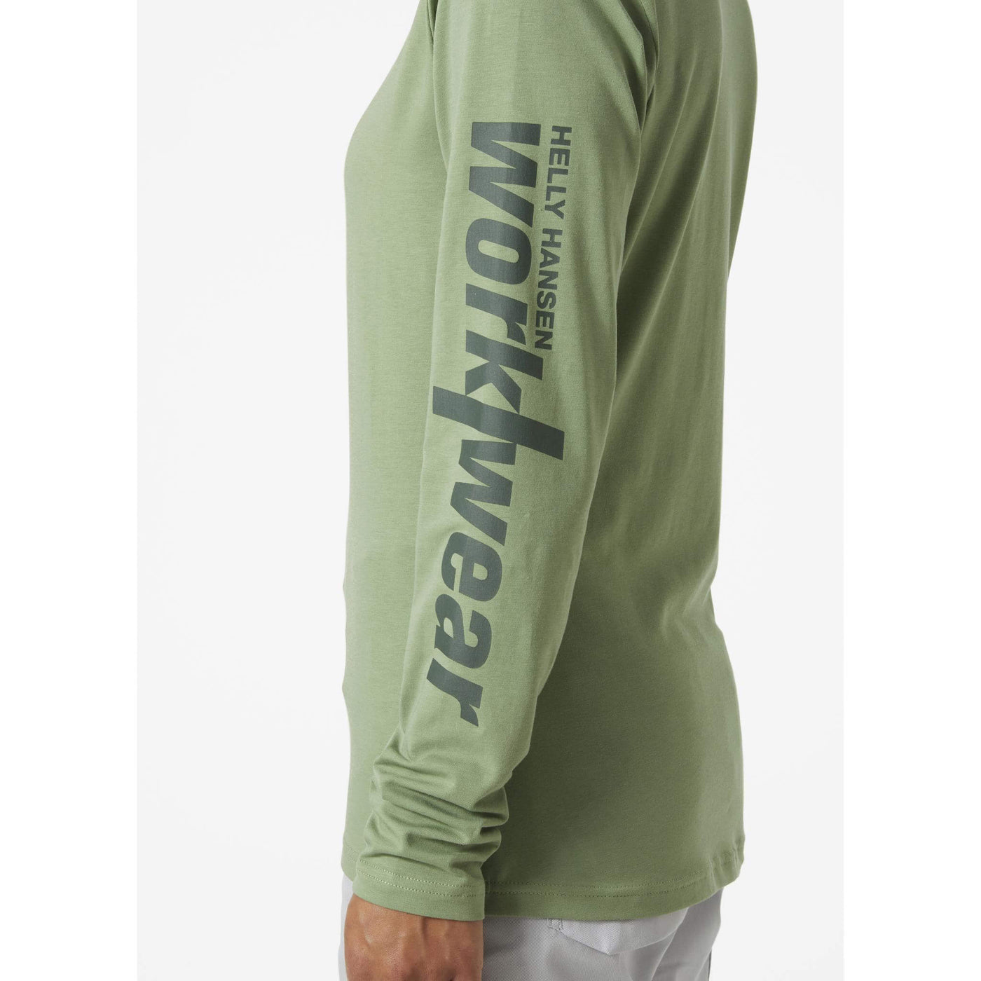 Helly Hansen W Womens HH Logo Longsleeve Shirt Jade Feature 1#colour_jade