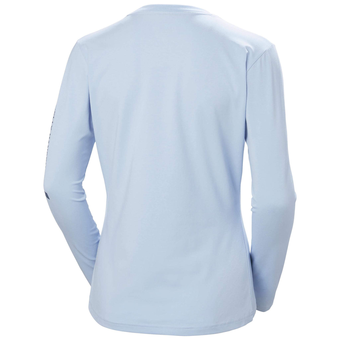 Helly Hansen W Womens HH Logo Longsleeve Shirt Pinnacle Blue Back#colour_pinnacle-blue