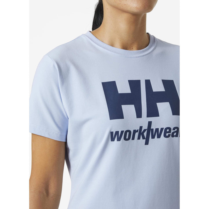 Helly Hansen W Womens HH Logo T-Shirt Pinnacle Blue Feature 2#colour_pinnacle-blue