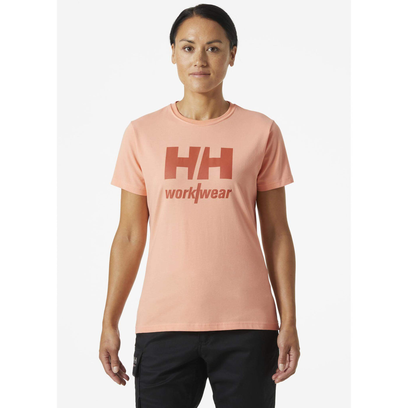 Helly Hansen W Womens HH Logo T-Shirt Rose Quartz OnBody 1#colour_rose-quartz