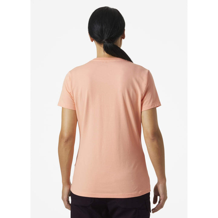 Helly Hansen W Womens HH Logo T-Shirt Rose Quartz OnBody 2#colour_rose-quartz